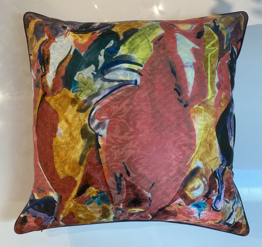 "Cowboy Trading Blanket" Pillow