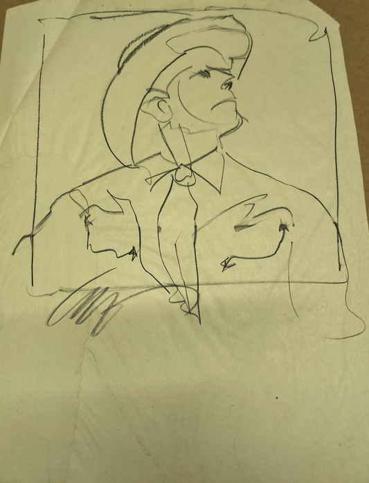 Cowboy Head and Shoulder with Neckerchief