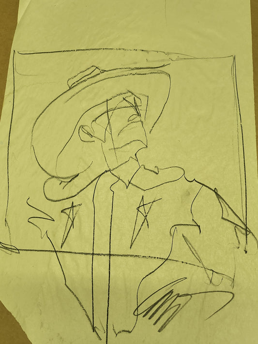 Cowboy Head and Star