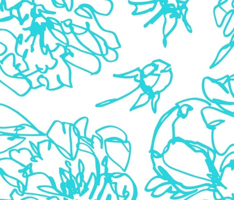 modern peony table linens