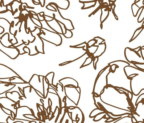 modern peony table linens