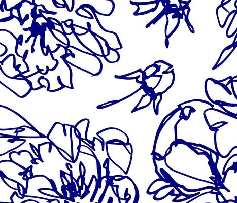 modern peony table linens