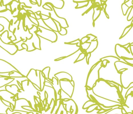 modern peony table linens