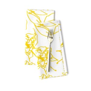 modern peony table linens