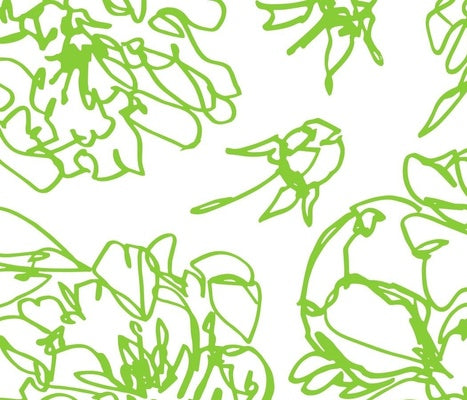 modern peony table linens