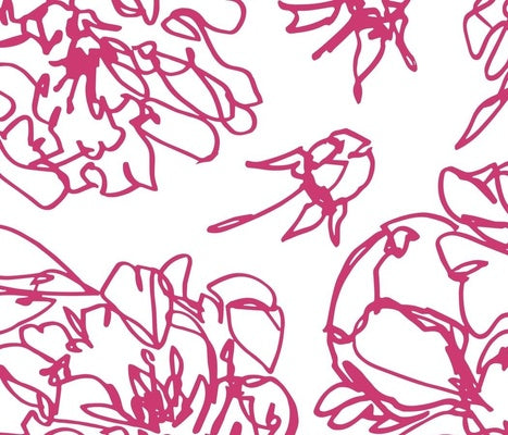 modern peony table linens