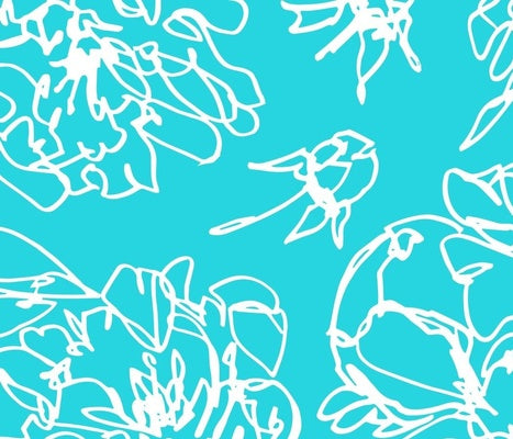 modern peony table linens