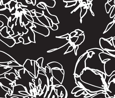 modern peony table linens