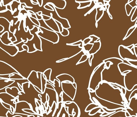 modern peony table linens