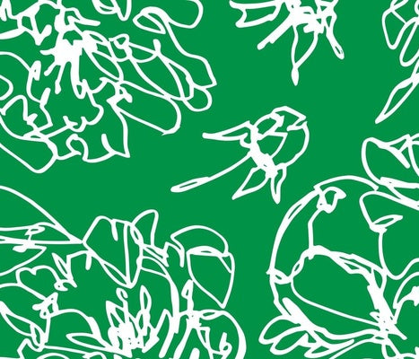 modern peony table linens