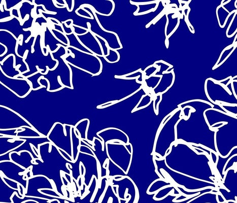 modern peony table linens