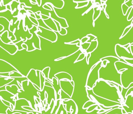 modern peony table linens