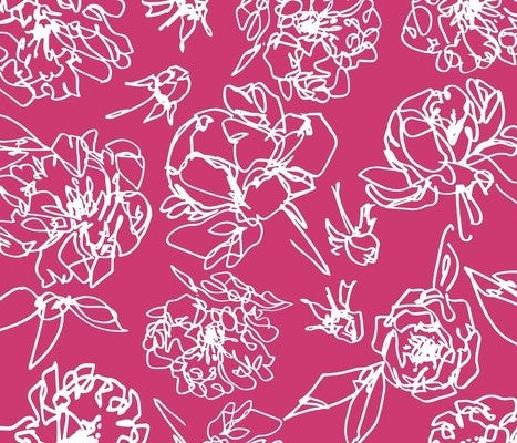 modern peony table linens