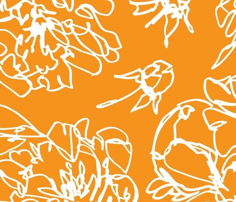 modern peony table linens